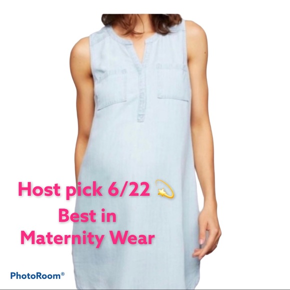 A Pea in the Pod Dresses & Skirts - A Pea in the Pod sleeveless light denim dress NWT